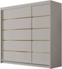 Kleiderschrank mit Goldverzierung Edrulaz VII mit drei Schwebetüren (Farbe: Cashmere) Bild 2