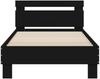 vidaXL Bettgestell mit Kopfteil Schwarz 75x190 cm Holzwerkstoff 838569 Bild 5