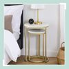 Relaxdays Satztisch 2er Set Marmoroptik & Metall Bild 3