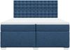 vidaXL Boxspringbett mit Matratze Blau 200x200 cm Stoff 3290615 Bild 4
