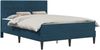 vidaXL Bettgestell mit Matratze vidaXL Blau Blau 120 x 190 cm Samt 3415041 Bild 2