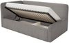 Selsey Fanko –Jugendbett 90x200 cm mit Kopfteil links, Plüsch, Taupe Bild 4