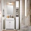 SoBuy BZR160-W Badezimmer-Hochschrank, MDF, Lackiert, Weiß, 20 x 180 x 20 cm Bild 2