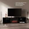 blumfeldt Lowboard Perth Medium Lowboard 160 fireplace, Fernsehschrank Schwarz TV-Schrank 3 Schubladen 160 x 30 x 40 cm(BxHxT) Bild 2
