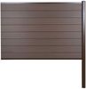 WPC-Sichtschutz Sarthe, Zaun Windschutz, Alu-Pfosten zum Einbetonieren ~ Erweiterungselement, 185cm braun Bild 2