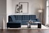 Selsey 'Jamaal' Ecksofa mit Schlaffunktion und Stauraum linksseitig, marineblau Bild 2