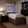 vidaXL Boxspringbett mit Matratze Hellgrau 90x190 cm Samt 3289926 Bild 5