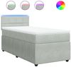 vidaXL Boxspringbett mit Matratze Hellgrau 90x190 cm Samt 3289926 Bild 2