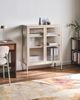 Sideboard mit Glastüren LERRYN Metall 90 cm Beige Bild 3