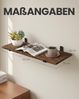 SONGMICS Wandboard aus Holz, modernes Regal, schwebend, für Wohnzimmer, Schlafzimmer, Esszimmer, 20 x 60 x 7 cm, braun-schwarz Bild 3