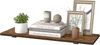 SONGMICS Wandboard aus Holz, modernes Regal, schwebend, für Wohnzimmer, Schlafzimmer, Esszimmer, 20 x 60 x 7 cm, braun-schwarz Bild 2