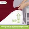 Jersey Spannbettlaken Spannbetttuch 90-100x190-200cm 100% Baumwolle Bordeaux Bild 4