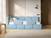 Selsey 'Cloudy' Kinderbett 90x200, mit Matratze, Rausfallschutz, Kopfteil links, Hellblau Bild 2