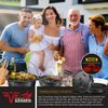KESSER® Dutch Oven Set BBQ Feuertopf Schmortopf, Gusseisen Topf mit Deckelheber Henkel und Schlitz für Themormeter, kochkessel Grilltopf Gulaschkessel für Oudoor & Indoor Topf ohne Füße, DO9P - 9.0 Liter Bild 4