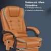 LuxusKollektion Ergonomischer Bürostuhl mit Wärmemassagefunktion und PU-Leder, Braun Bild 5