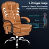 LuxusKollektion Ergonomischer Bürostuhl mit Wärmemassagefunktion und PU-Leder, Braun Bild 4