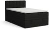 Deine Möbel 24 Boxspringbett DAVID MINI Boxbett Polsterbett Kompletbett Velours Samt (Jugendbett Jugendzimmer Schlafzimmer Bett, 3-St, 100x200 120x200 Creme Beige Hellgrau Grau Anthrazit Schwarz), mit einer durchgehenden Matratze Taschenfederkern-Matra... Bild 5