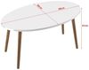 Couchtisch Sindal 41 x 90 x 50 cm Weiß [en. casa] Bild 2