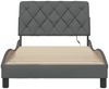 vidaXL Bettgestell mit LED ohne Matratze Dunkelgrau 100x200 cm Stoff 3310651 Bild 5