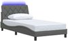 vidaXL Bettgestell mit LED ohne Matratze Dunkelgrau 100x200 cm Stoff 3310651 Bild 3