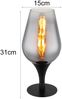 Ausgefallene LED Tischleuchte mit Rauchglas Lampenschirm, Höhe 31cm Bild 4