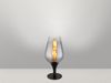 Ausgefallene LED Tischleuchte mit Rauchglas Lampenschirm, Höhe 31cm Bild 3
