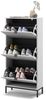 Schuhkipper Eliza Weiß 60 x 130 cm mit 3 Klappschubladen Vicco Bild 5