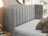 Polsterbett GOLETTA CLASSIC 160 x 200 cm mit gepolstertem Kopfteil, stabilem Bettrahmen, Lattenrost und Bettkasten mit Gasdruckfedern, Doppelbett, zeitloses Design - Hellgrau Velvet Bild 4
