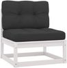 vidaXL 2-tlg. Garten-Lounge-Set mit Kissen Weiß Kiefer Massivholz 805761 Bild 2
