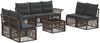 vidaXL Gartensofa-set 8 pcs Grau Poly-Rattan 3434801 Bild 2