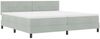 vidaXL Boxspringbett mit Matratze Hellgrau 200 x 200 cm Samt 3339194 Bild 4