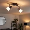 Deckenleuchte, 2 flammig, Spots flexibel, Chrom, L 41cm Bild 4