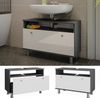 Waschbeckenunterschrank Fynn Weiß Hochglanz/Anthrazit 80.2 x 54 cm mit Schublade Vicco Bild 2