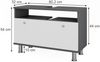 Waschbeckenunterschrank Fynn Weiß Hochglanz/Anthrazit 80.2 x 54 cm mit Schublade Vicco Bild 3