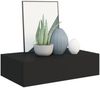 vidaXL Wandregal mit Schublade Schwarz 40x23,5x10 cm MDF 330243 Bild 3