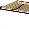 vidaXL Markise Automatisch Einziehbar 400x350 cm Gelb und Weiß 3069188 Bild 5