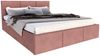 FDM Polsterbett Bettrahmen Bettgestell 90x200, 120x200, 140x200, 160x200, 180x200cm (MADE IN EU - mit hochwertigem Velours Bezug, Bettrahmen, Bett, Optional mit Matratze bestellbar, mit großen gepolsterten Kopfteil, mit Bettkasten zum aufklappen), Meta... Bild 3
