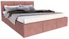 FDM Polsterbett Bettrahmen Bettgestell 90x200, 120x200, 140x200, 160x200, 180x200cm (MADE IN EU - mit hochwertigem Velours Bezug, Bettrahmen, Bett, Optional mit Matratze bestellbar, mit großen gepolsterten Kopfteil, mit Bettkasten zum aufklappen), Meta... Bild 4