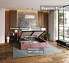 FDM Polsterbett Bettrahmen Bettgestell 90x200, 120x200, 140x200, 160x200, 180x200cm (MADE IN EU - mit hochwertigem Velours Bezug, Bettrahmen, Bett, Optional mit Matratze bestellbar, mit großen gepolsterten Kopfteil, mit Bettkasten zum aufklappen), Meta... Bild 2