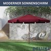Sonnenschirm aus Holz PAUL RotHxB 254x330cm Sonnenschirm 330 cm Kurbelschirm Standschirm Sonnenschutz Gartenschirm Balkonschirm klassisch Bild 4