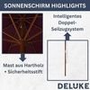 Sonnenschirm aus Holz PAUL RotHxB 254x330cm Sonnenschirm 330 cm Kurbelschirm Standschirm Sonnenschutz Gartenschirm Balkonschirm klassisch Bild 3