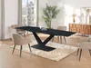 Vente-unique - MALATA Esstisch GlasKeramik Schwarz - B 90 cm x H 76 cm x L 220 cm260 cm180 cm Bild 3