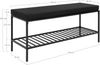 Schuhbank >Vita< in Schwarz, Melamin - 100x48,5x36cm (BxHxT) Bild 5