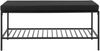 Schuhbank >Vita< in Schwarz, Melamin - 100x48,5x36cm (BxHxT) Bild 3