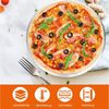 BlingBin Pizzablech 3 Stück Knusperblech aus Aluminium, 12 Zoll Pizza-Netz Bleche rund, Aluminium, (3er Set, 3-St, 12 Zoll), für Ofen, antihaftbeschichtet, gleichmäßige Wärmeverteilung Bild 4