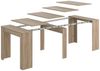 Dmora Ausziehbarer Tisch Ananda, Tisch mit Verlängerungen, Mehrzweckkonsole, ausziehbarer Esstisch für bis zu 10 Sitzplätze, 51/237x90h78 cm, Eiche Bild 5