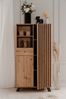 Finori Medan 53A Highboard, Dekor Artisan Oak / anthrazit | Highboard für Wohnzimmer | Maß: B x H x T ca. 80 x 156 x 40 cm | Highboard mit 2 Türen, 1 Schubkasten und 2 offenen Fächern Bild 3