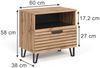 Nachttisch Amber Eiche Wotan 60 x 58 cm Vicco Bild 2