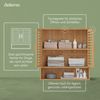 Bellamio 'Newa' Badezimmer-Set aus Waschbeckenunterschrank und Hängeschrank mit 3 Ablagefächern, Bambus, natur Bild 5