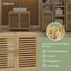 Bellamio 'Newa' Badezimmer-Set aus Waschbeckenunterschrank und Hängeschrank mit 3 Ablagefächern, Bambus, natur Bild 2